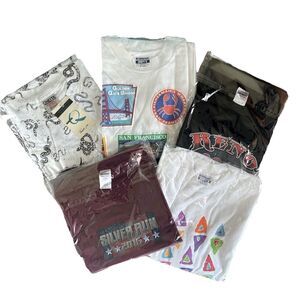 Men's graphic tee shirts bundle lot of FIVE Vintage Size Xtra Large only